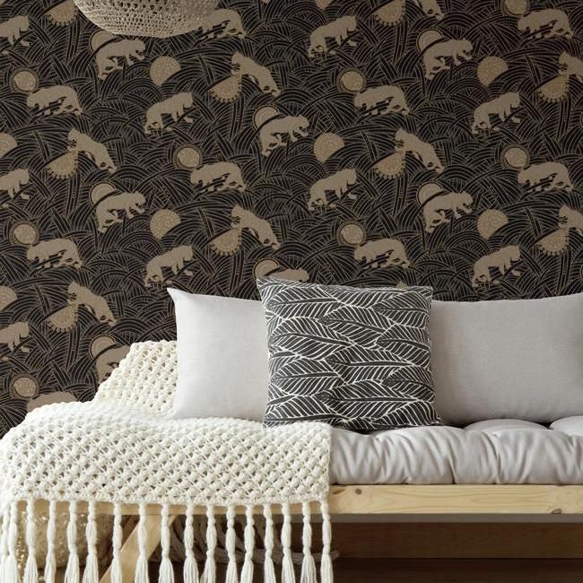 Обои Ronald Redding Tea Garden Tibetan Tigers AF6550 фото в интерьере